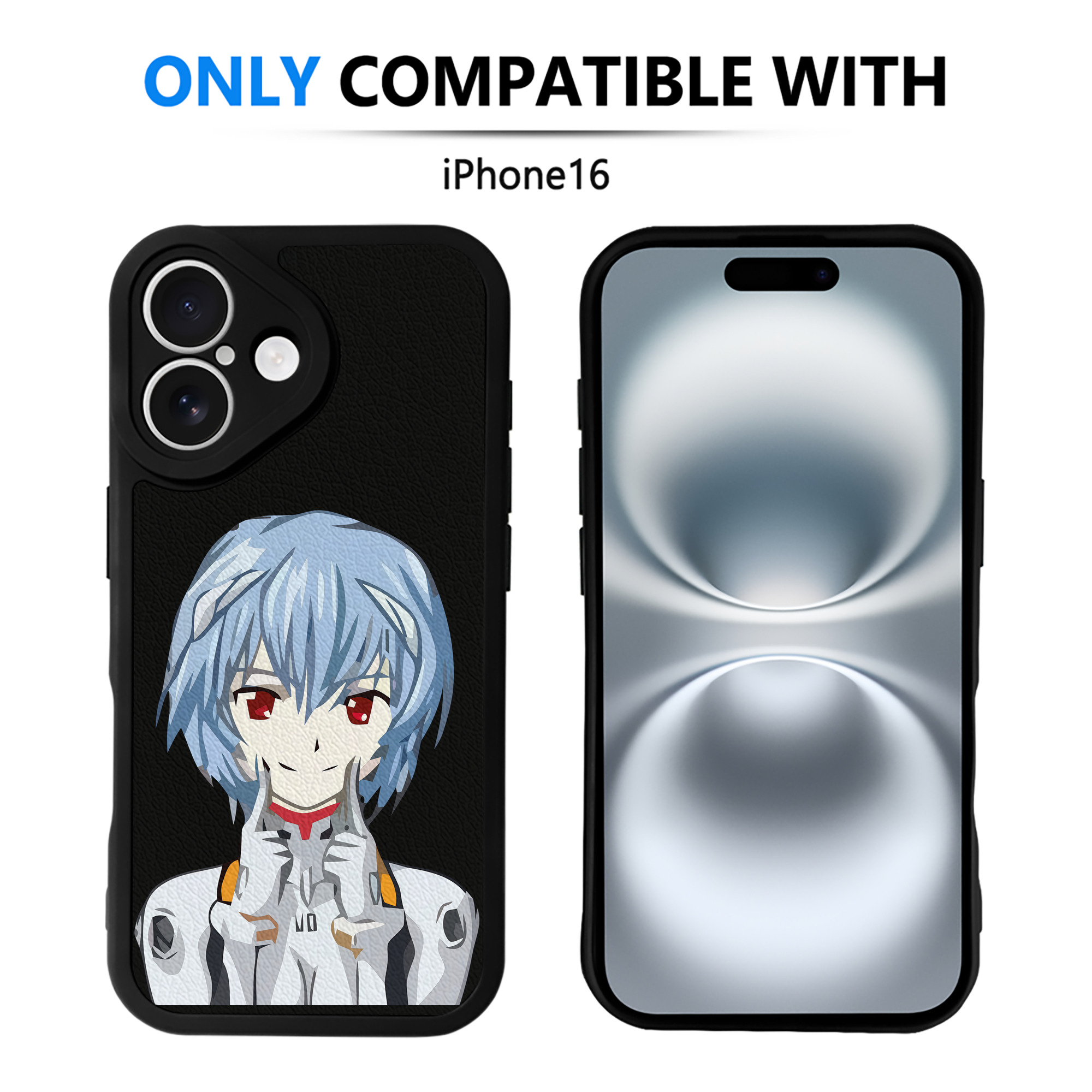 （画像用） EVA 新世紀エヴァンゲリオン 【iPhone 16シリーズ対応】シリコンスマホケース（レザー調） 材質：シリコン